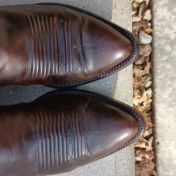 Lucchese Brown Heeled Boots - Picture 5 of 16